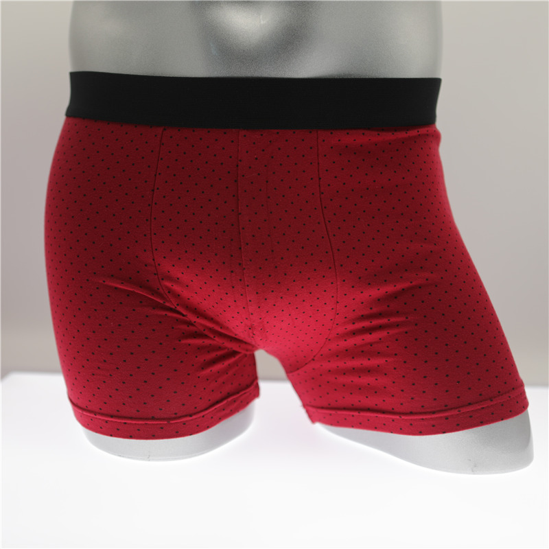 Dark Red Men's Short Boxer Briefs